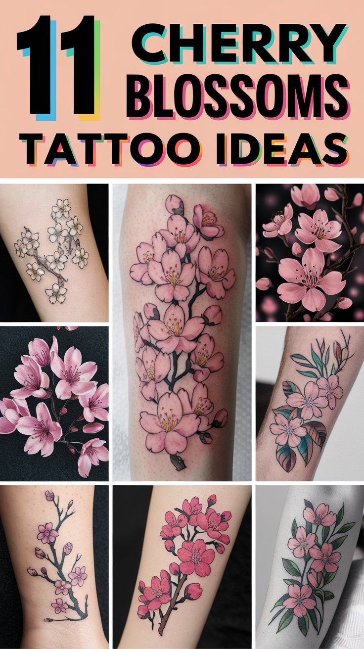 11 Cherry Blossoms Tattoo Ideas to Inspire Your Next Ink