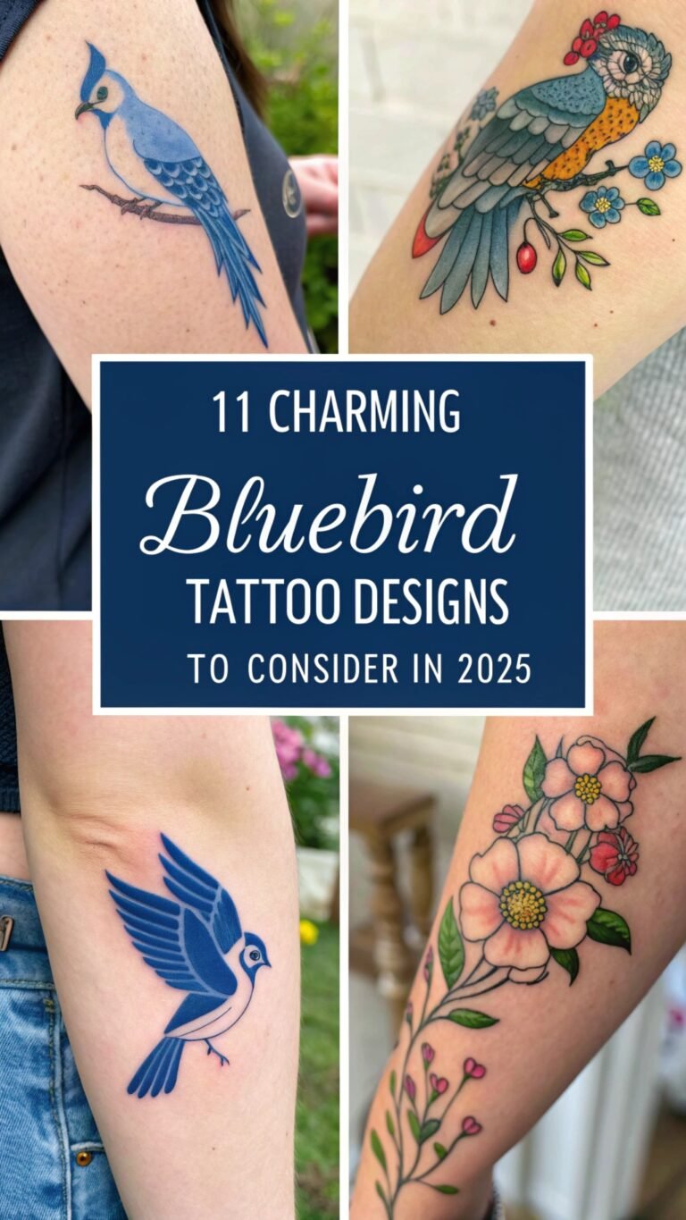 11 Charming Bluebird Tattoo Designs to Consider in 2025