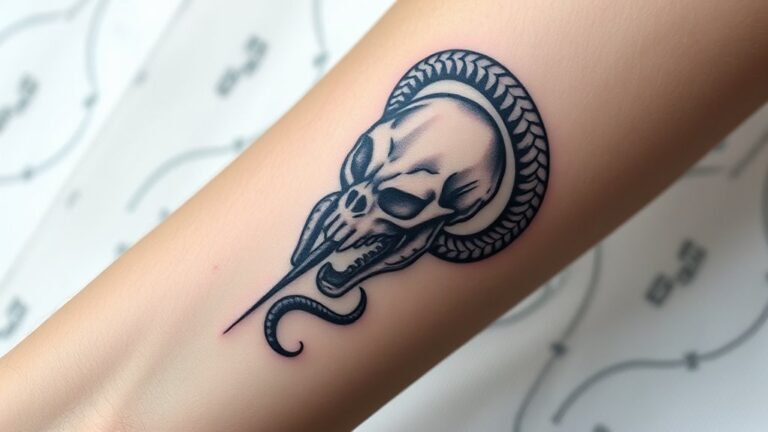 snake skull tattoo symbolism